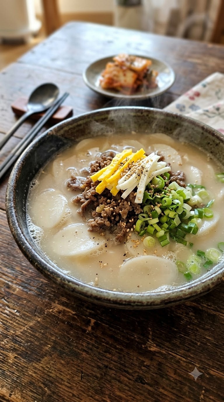 류수영 사골떡국 만드는법 편스토랑 10분 만에 깊고 뽀얗게 끓이는 황금레시피