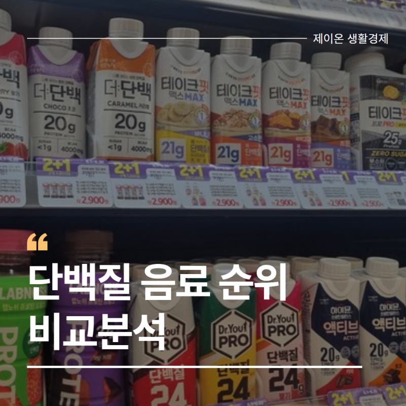 "편의점에서 뭘 골라야 할까" 단백질 음료 순위 비교분석