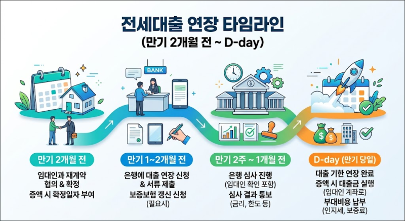 2026년 전세대출 연장 조건 및 서류 준비 팁 : 만기 2달 전 필수 체크