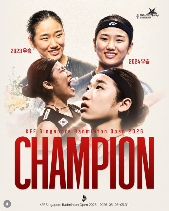 2026.8.8. 배드민턴 세계랭킹 2026년 8월 남자단식, 여자단식 1위 안세영,  남자복식 1위 김원호-....