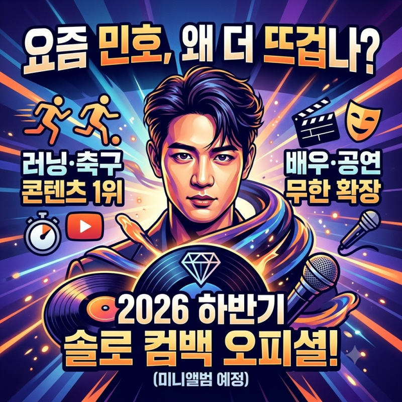 샤이니 민호, 요즘 왜 더 뜨겁나…2026 솔로 컴백까지