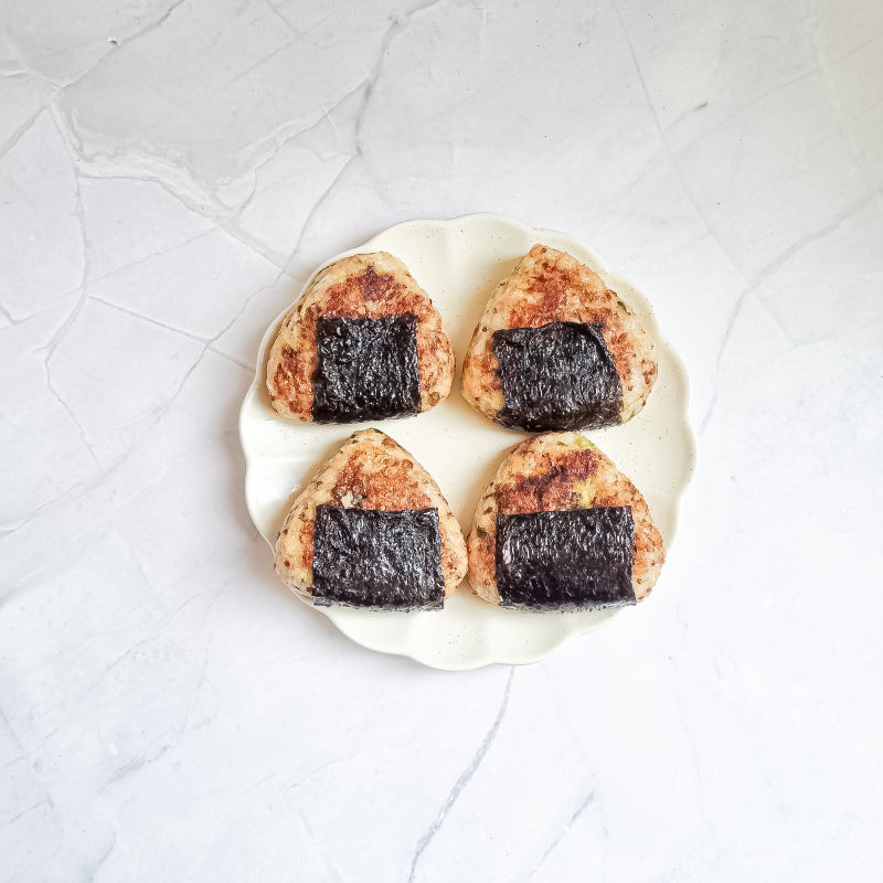 일본 야끼 오니기리 만들기 틀 없이 구운 명란마요 주먹밥 레시피