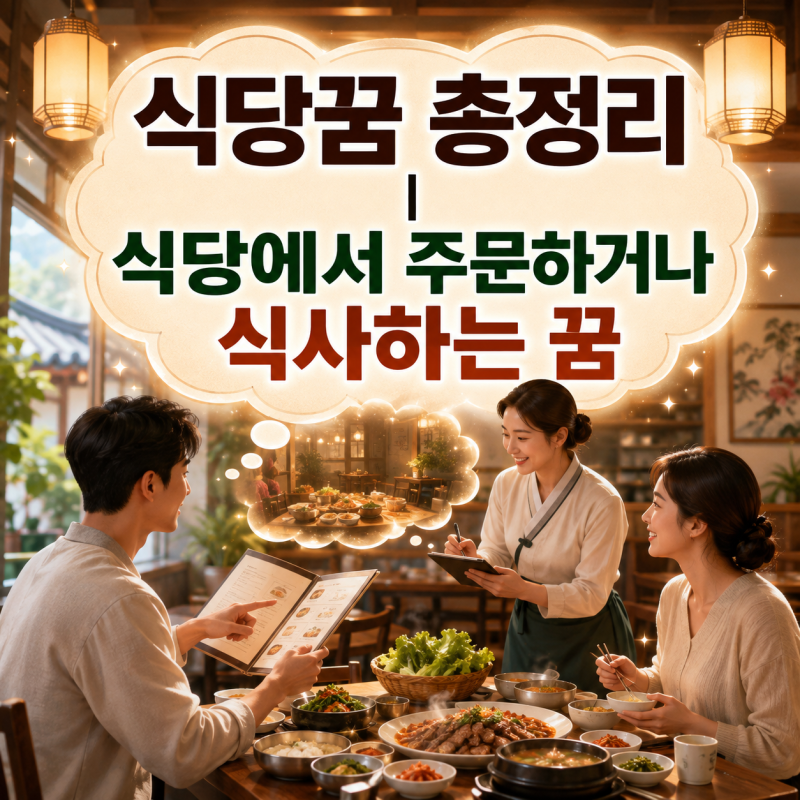 ️ 식당꿈 총정리｜식당에서 주문하거나 식사하는 꿈