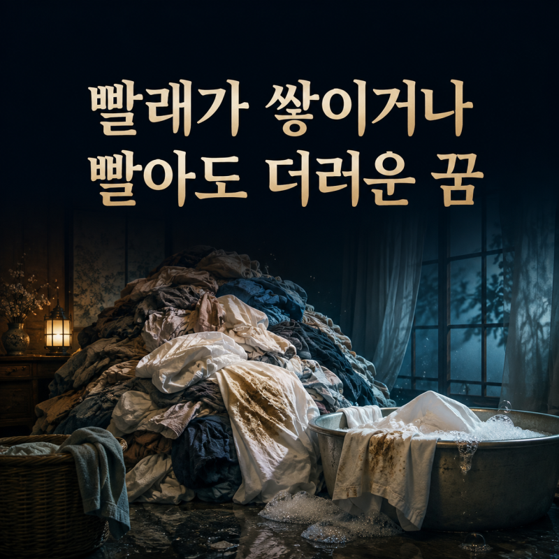 빨래가 쌓이거나 빨아도 더러운 꿈