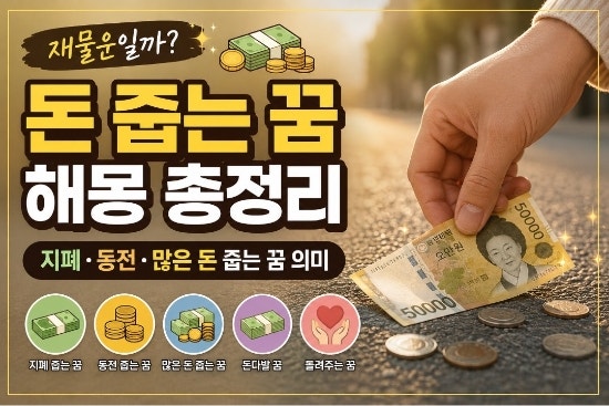 돈 줍는 꿈 해몽 총정리｜지폐·동전·많은 돈 줍는 꿈은 재물운일까?