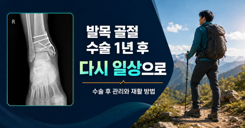 등산 중 발목 골절 수술 후 다시 일상으로