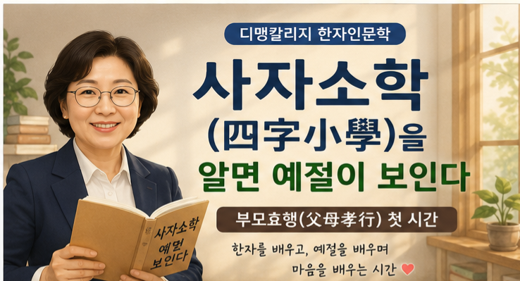 디맹칼리지 한자인문학｜사자소학을 알면 예절이 보인다, 부모효행 첫 시간