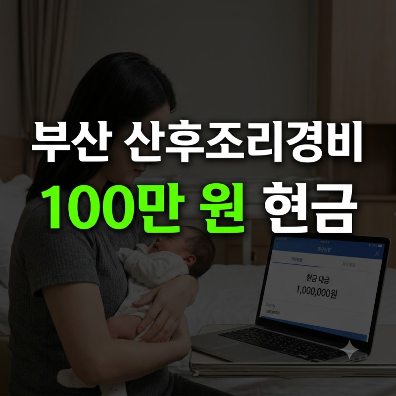[2026 부산 혜택] 서울은 바우처, 부산은 현금 입금! 부산형 산후조리경비 100만 원 실비 환급 ....