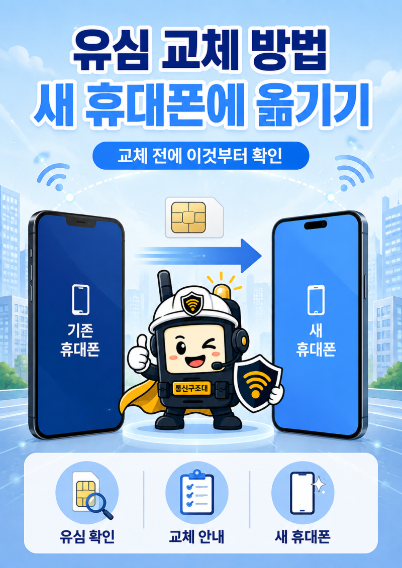 유심 교체 방법 새 휴대폰에 옮길 때 확인할 것