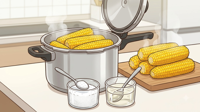 여름철 옥수수 맛있게 찌는 법! 뉴수가 소금 황금비율과 압력솥 수당옥수수 삶기 완벽가이드