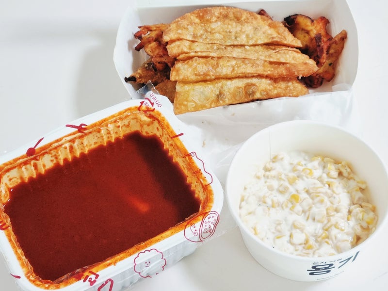 신전떡볶이 맵기 중간맛 신메뉴 콘버터 주문 후기