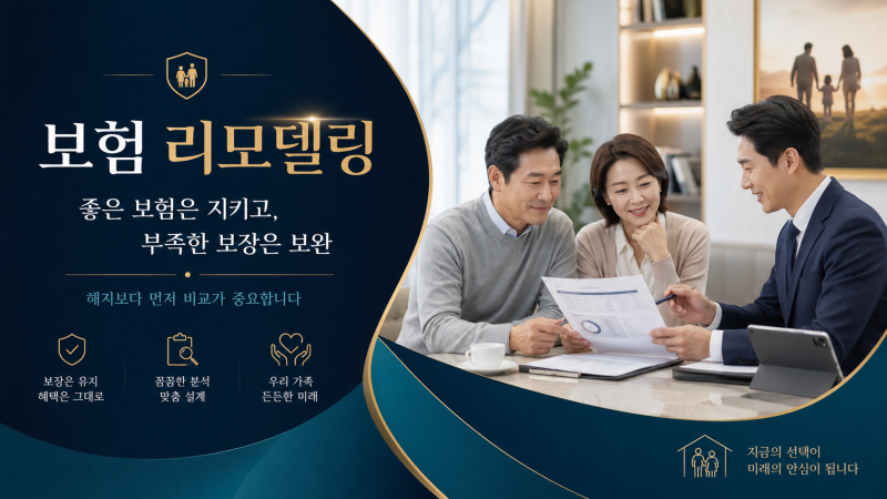 "보험 리모델링 제대로 하는 법" “예전 보험이 더 좋다는데 왜 바꾸나요?” 해지보다 먼저 ....