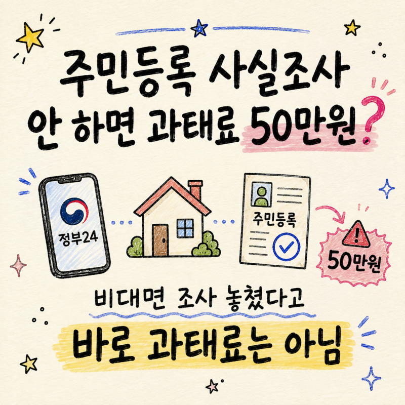 주민등록 사실조사 안 하면 과태료 내야 할까? 비대면 조사 꼭 해야 하는 이유