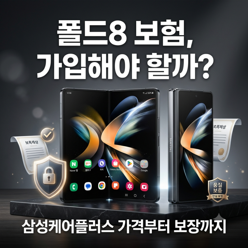 갤럭시 Z 폴드8 삼성케어플러스 가입해야 할까? 가격부터 보장까지