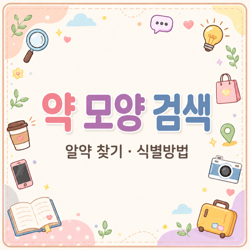 이 약이 뭔지 모르겠다면? 약 모양 검색 알약 찾기