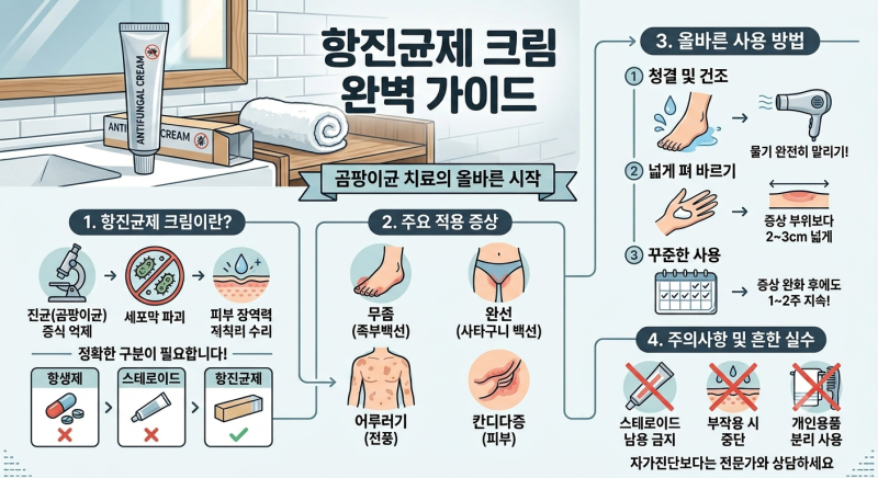 [항진균제 크림 완벽 가이드] 무좀부터 어루러기까지, 제대로 알고 올바르게 바르는 법