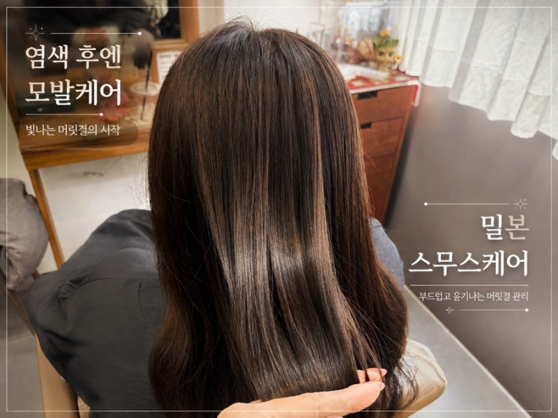 염색 후 클리닉 꼭 해야하나? 미용사가 추천하는 밀본 스무스 케어
