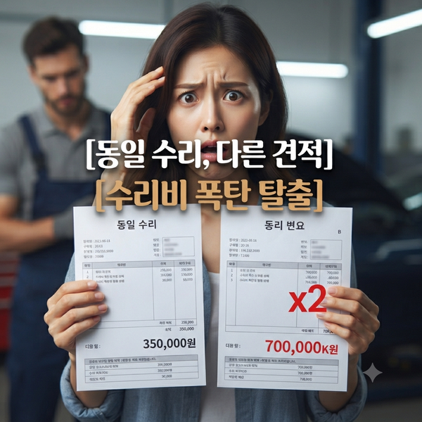 자동차 수리비 시세 총정리! 부품별 교체 비용 한눈에 보기