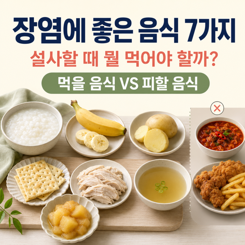 장염에 좋은 음식 7가지