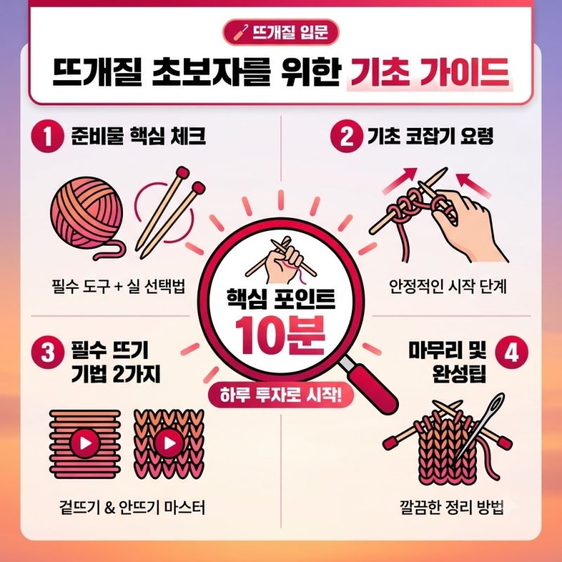 뜨개질 초보자를 위한 기초 가이드, 대바늘 vs 코바늘 지금 시작한다면 어느 쪽?