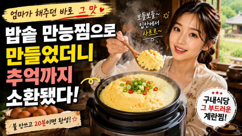 “계란 15개 넣고 밥솥에 돌렸더니 신세계”…불 없이 만드는 ‘구내식당 계란찜’ 레시피 ....