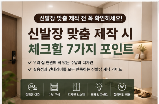 신발장 맞춤 제작 전 꼭 확인하세요! 현관 신발장 제작 시 체크할 7가지 포인트