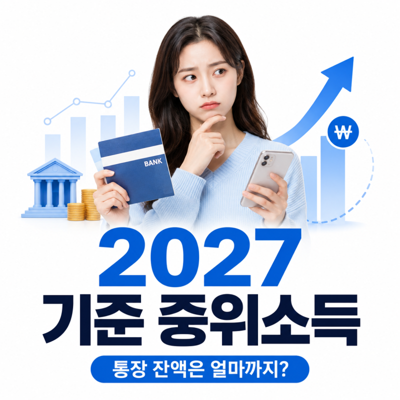 2027년 기초생활수급자 조건｜기준 중위소득·금융재산·통장 잔액은 얼마까지?
