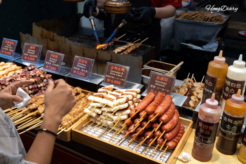 해운대 전통시장 여기가 핫플! 야시장 먹거리 떡볶이 꼼장어 가격