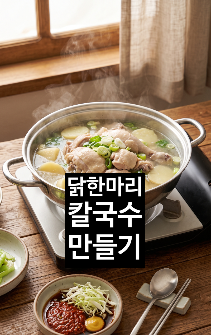 닭한마리 칼국수 레시피, 동대문 맛집 비법 그대로 집에서 만드는 법. 말복에 드세요.