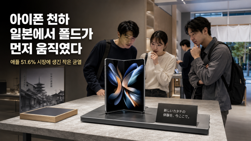아이폰 점유율 51.6% 일본에서 갤럭시가 먼저 웃었다, 폴드8의 진짜 승부는 9월부터다