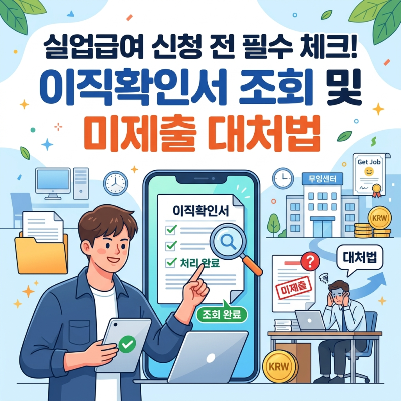 실업급여 이직확인서 조회 및 발급 요청 (회사 미제출 대처법)