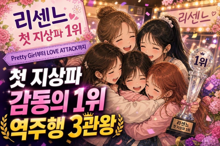 리센느 Pretty Girl <b>음악중심</b> 1위, LOVE ATTACK 역주행까지 이어진 <b>음악</b>방....
