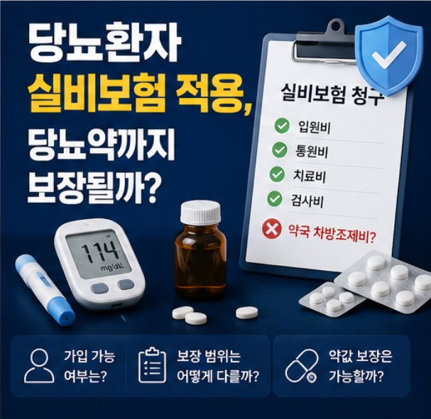 당뇨환자 실비보험 적용, 당뇨약 치료비도 다 받을 수 있을까?
