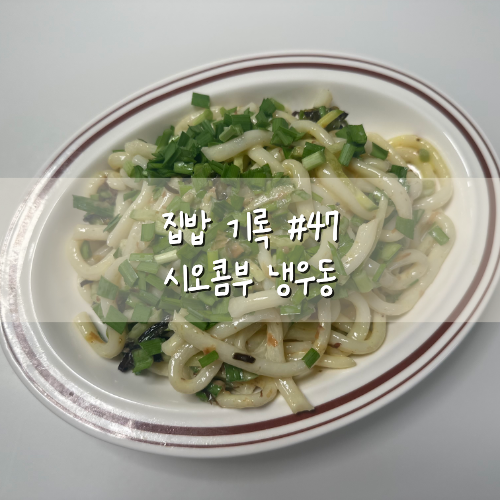 시오콤부 냉우동 레시피｜집밥 기록 #47, 여름 별미