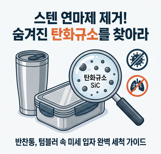 새 스테인리스 스틸 스텐 텀블러 도마 그릇 컵 통 세척 관리 방법! 연마제 제거 완벽 가이드 (....