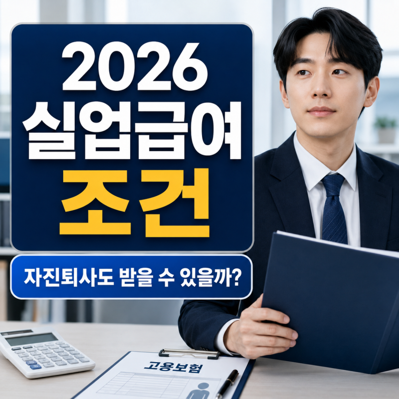 2026 실업급여 조건 총정리｜자진퇴사·계약직 가능 여부, 신청방법·지급액 계산