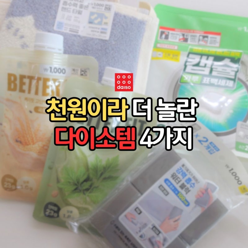 다이소 천원템 추천 4가지, 이게 다 천 원이라니 그냥 못 지나쳤어요