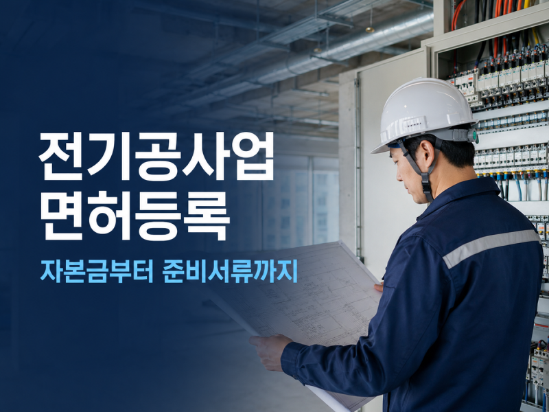 전기공사업 면허등록, 자본금부터 준비서류까지 알아볼게요