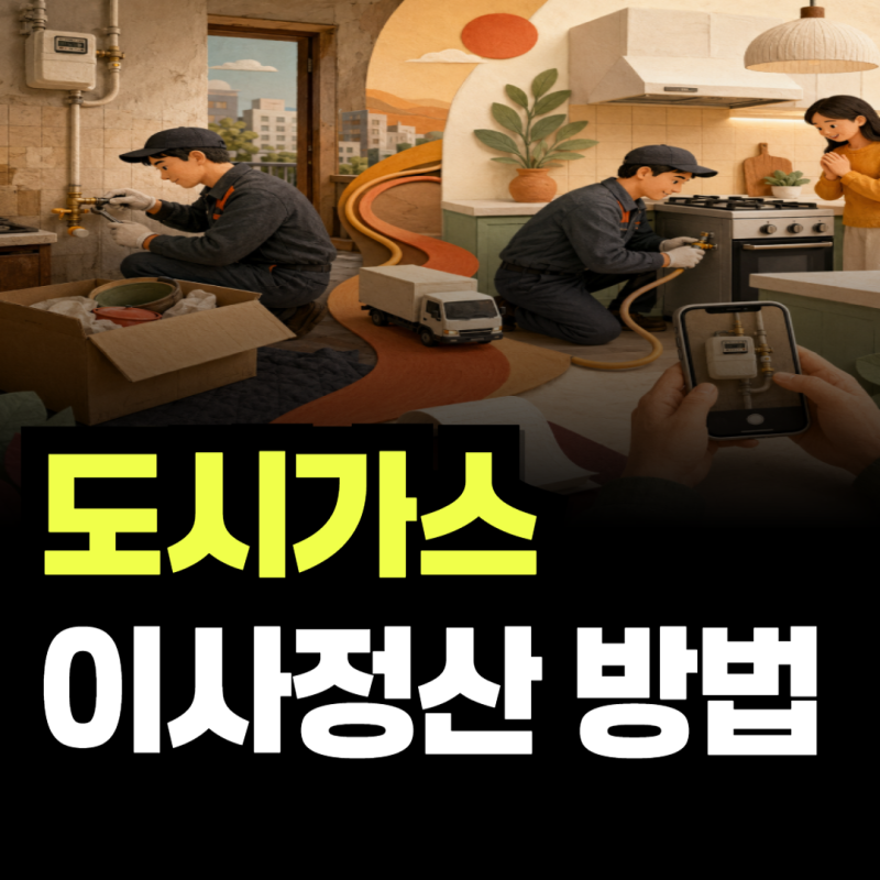 도시가스 이사정산 방법, 전출신고부터 요금 납부까지 한 번에 정리