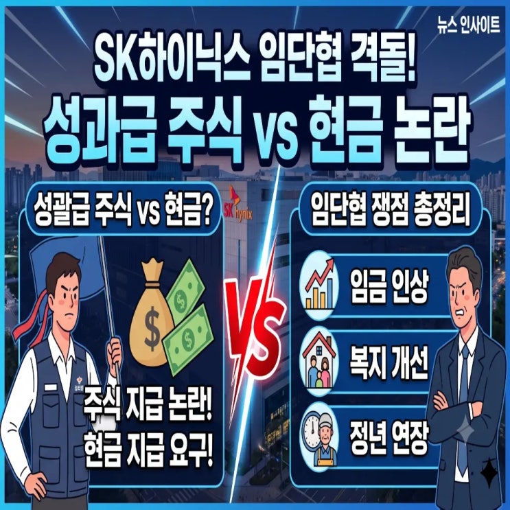 <b>SK하이닉스</b> 통합노조 성과급 주식 지급 논란 및 <b>임단협</b> 쟁점 총정리