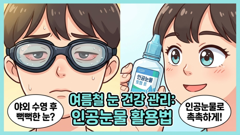 여름철 야외 수영 후 눈 빨개지는 이유, 아폴로 눈병과 안구건조증 완벽 케어 방법