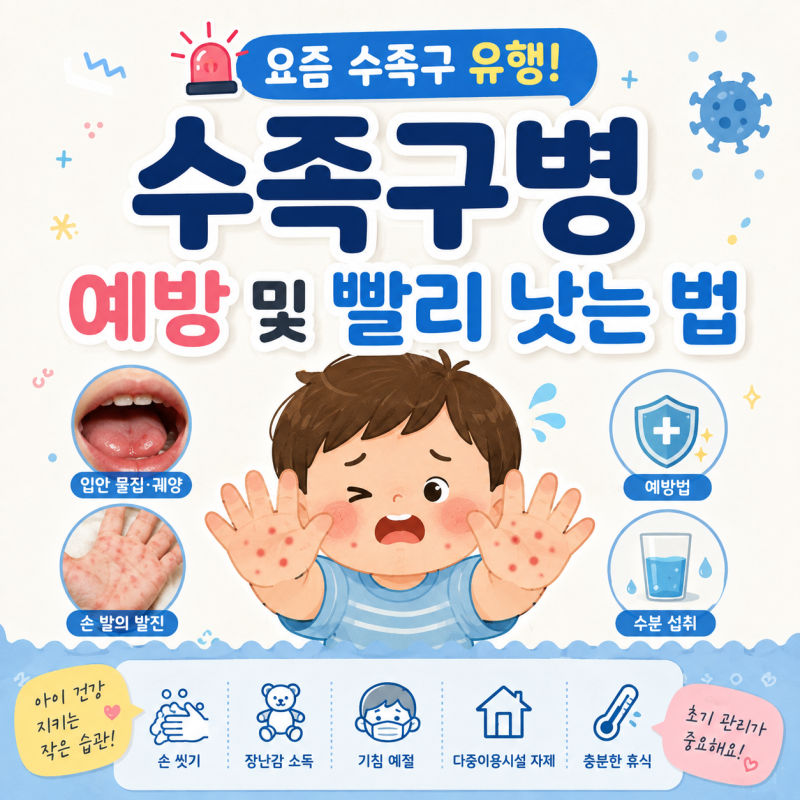아이 수족구 초기증상 총정리｜수족구 전염기간·예방·빨리 낫는 방법
