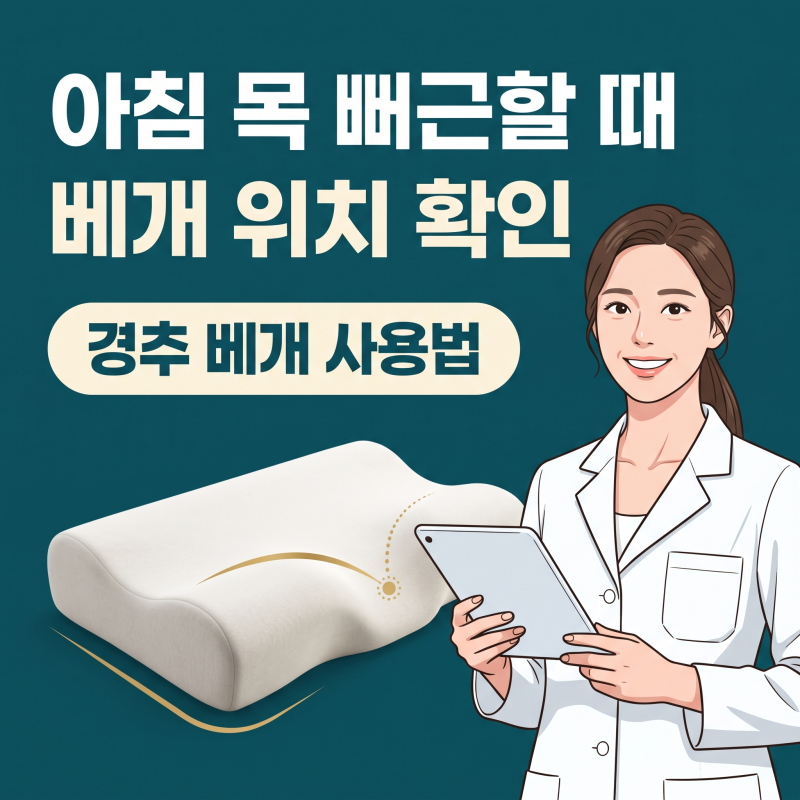 경추베개사용법, 아침마다 목이 뻐근하다면 위치부터 점검할 때