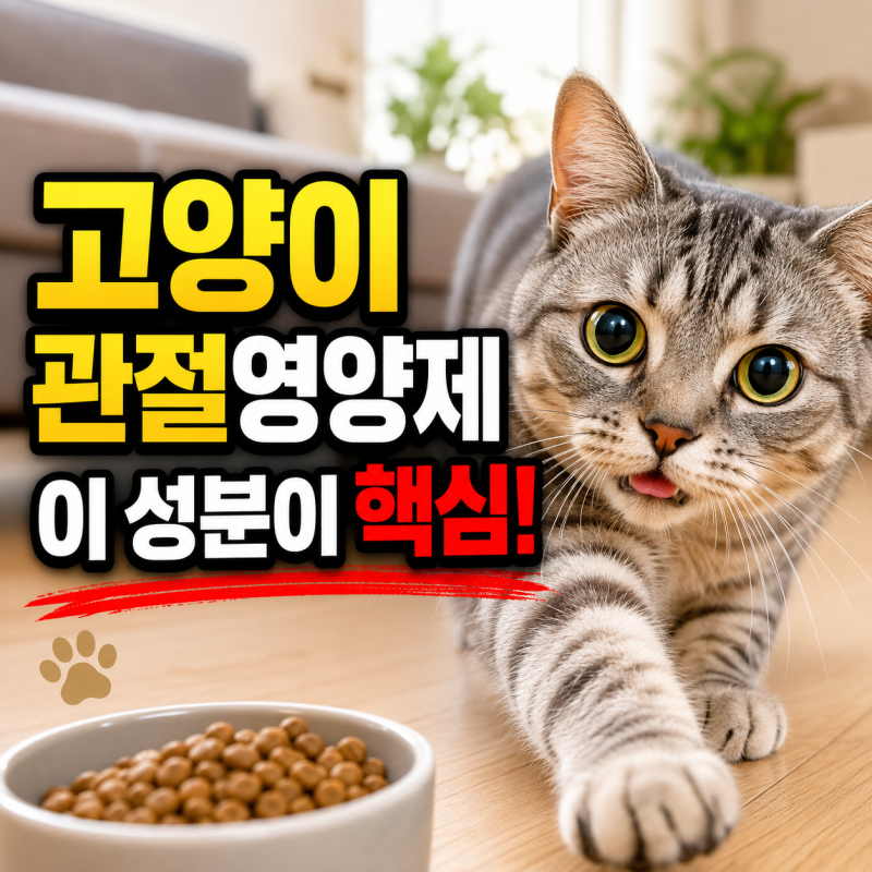 고양이 관절영양제 효과는? 고양이영양제 성분 선택과 급여 방법