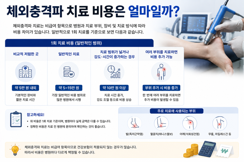 체외충격파 치료 비용 얼마나 들까? 건강보험·실손보험 총정리