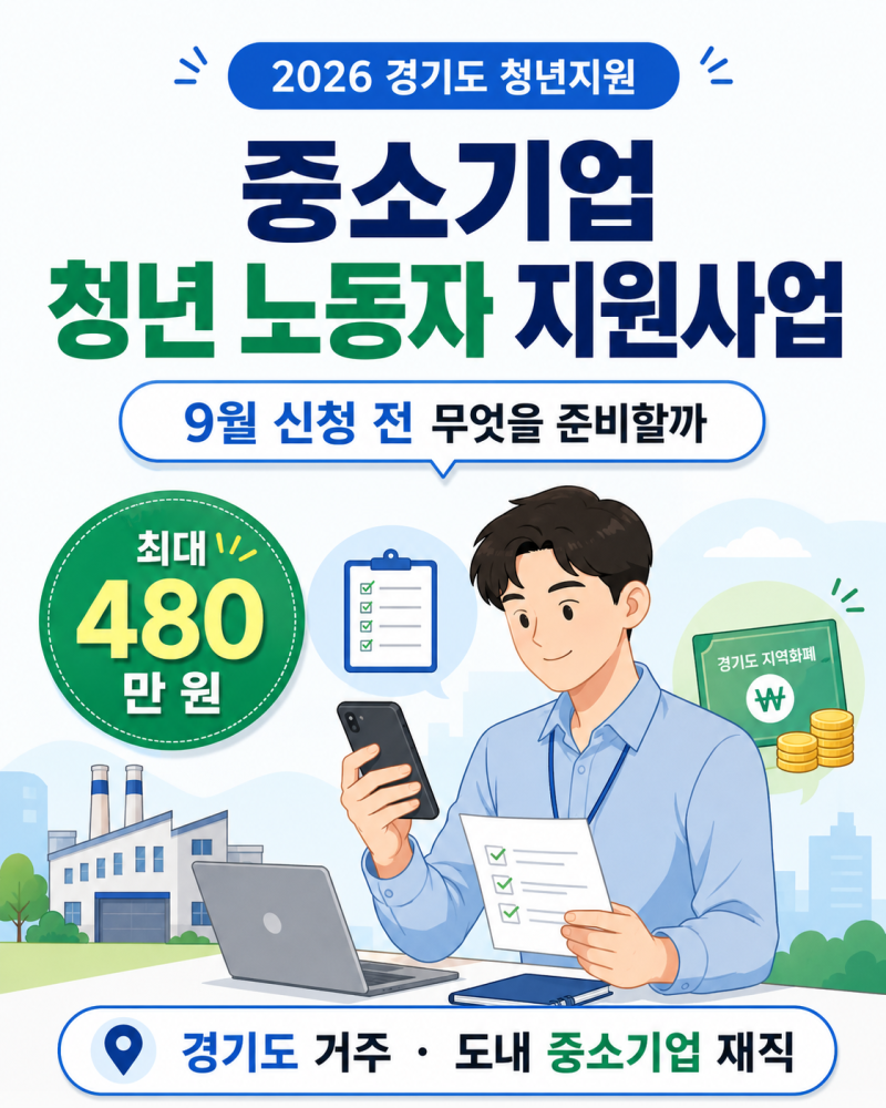 2026 경기도 중소기업 청년 노동자 지원사업 신청방법, 9월 전 준비사항