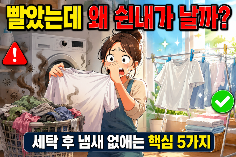 옷에서 쉰내가 나는 이유 5가지, 세탁 후 냄새 제거 이렇게 하면 확실히 달라집니다