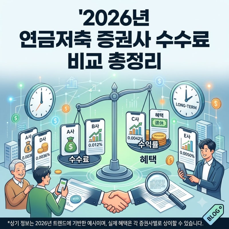 2026년 연금저축 증권사 수수료 비교와 선택 기준 완벽 정리