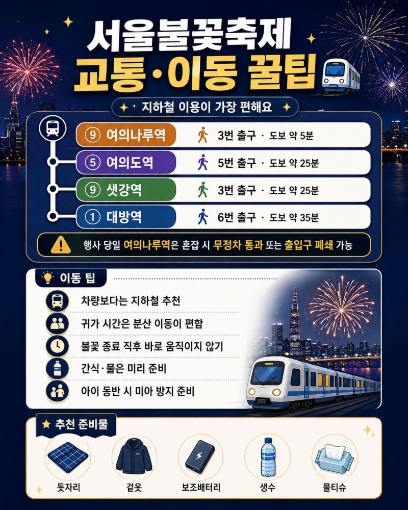 2026 서울세계불꽃축제 총정리! 9월 5일 일정·명당·교통·준비물