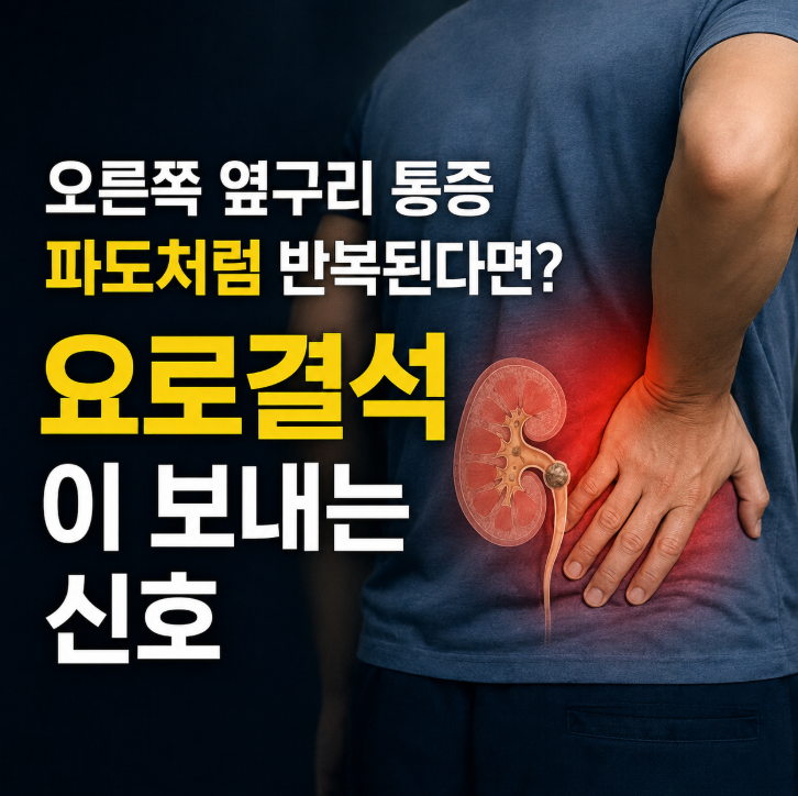 오른쪽 옆구리 통증이 파도처럼 반복된다면? 요로결석이 보내는 신호